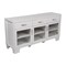 Flash Furniture Wells White 59 Inch Storage Cabinet, Engineered Wood, 3 Tempered Glass Doors and 3 Drawers EV-CA7515-01ZZ-WH-GG - alternate 5